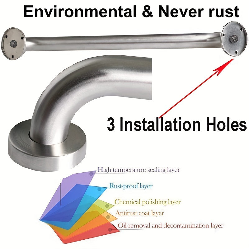 50 8 Cm Shower Grab Bar Stainless Steel Safety Hand Rail Support for Bathroom
