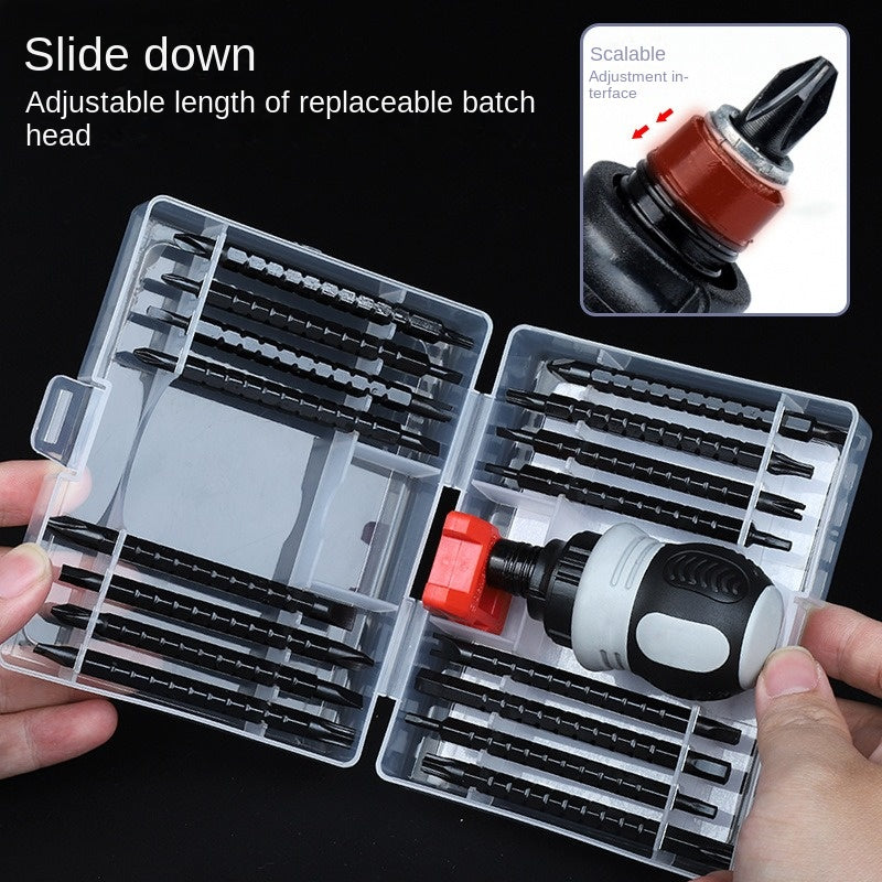Ratchet Screwdriver Set with Slotted and Philips Heads