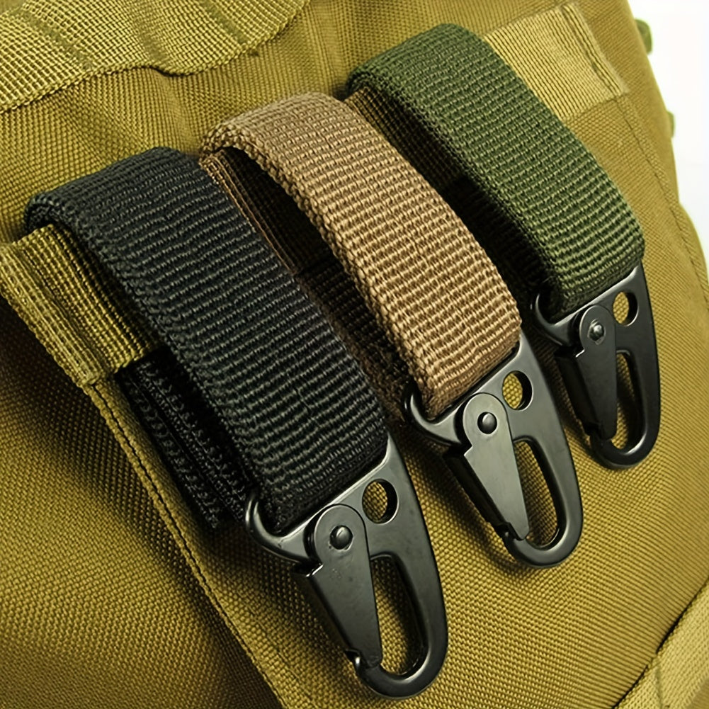 Tactical Molle Clip Buckle Nylon Belt Key Ring Holder Carabiner