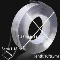 Transparent Nano Tape Washable Reusable Double Sided Tape