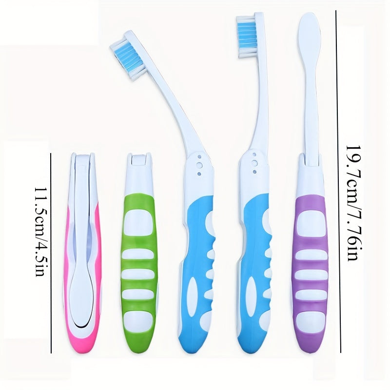 Portable Folding Toothbrush For Travel Soft Bristles Camping Hiking Backpacking