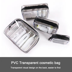 4 Pcs Clear Toiletry Bags Portable Waterproof Travel Pouch Makeup Bags