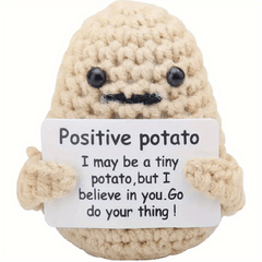 Potato Wool Knitting Doll Affirmation Card Creative Gift