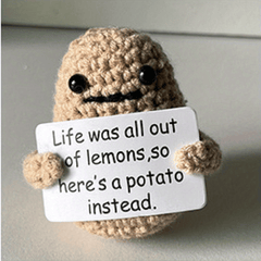 Potato Wool Knitting Doll Affirmation Card Creative Gift