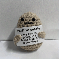 Potato Wool Knitting Doll Affirmation Card Creative Gift