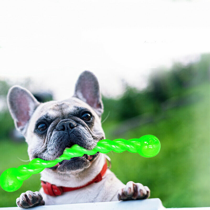 Dog Chew Twist Stick TPR Toys Tough Dog Grinding Teeth Toys