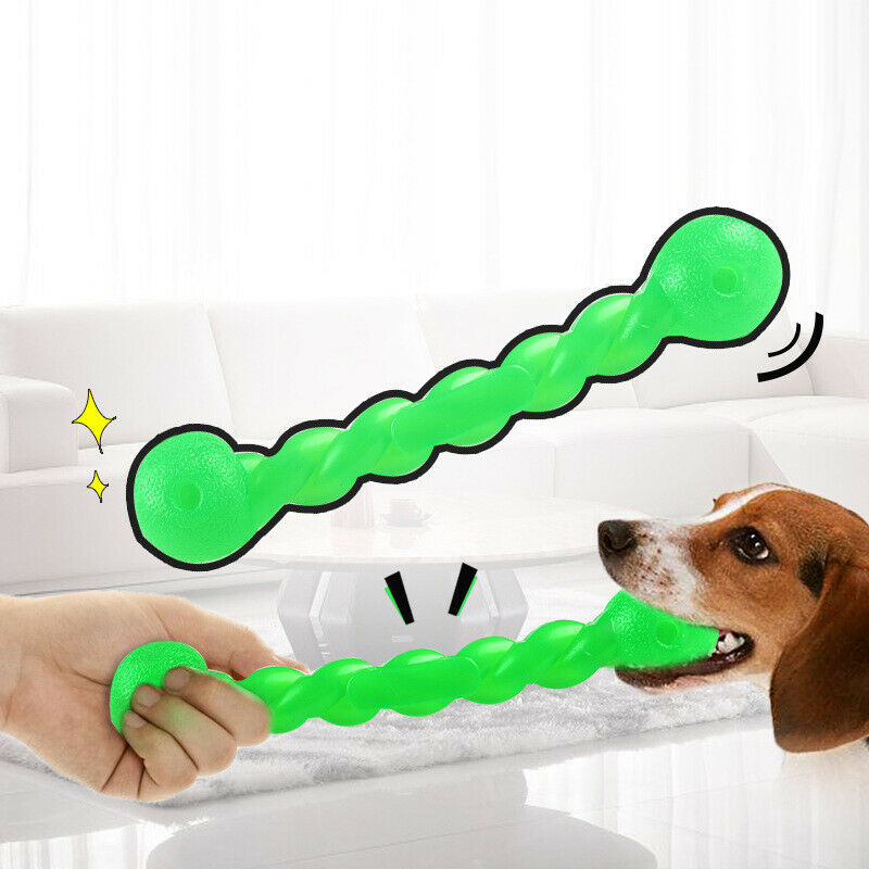 Dog Chew Twist Stick TPR Toys Tough Dog Grinding Teeth Toys