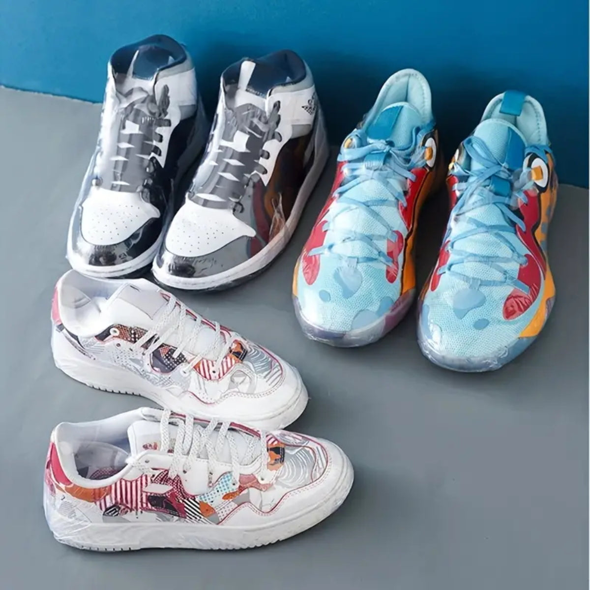 50pcs Heat Shrink Film Dust Moisture Proof Shoe Book Packaging Transparent Film