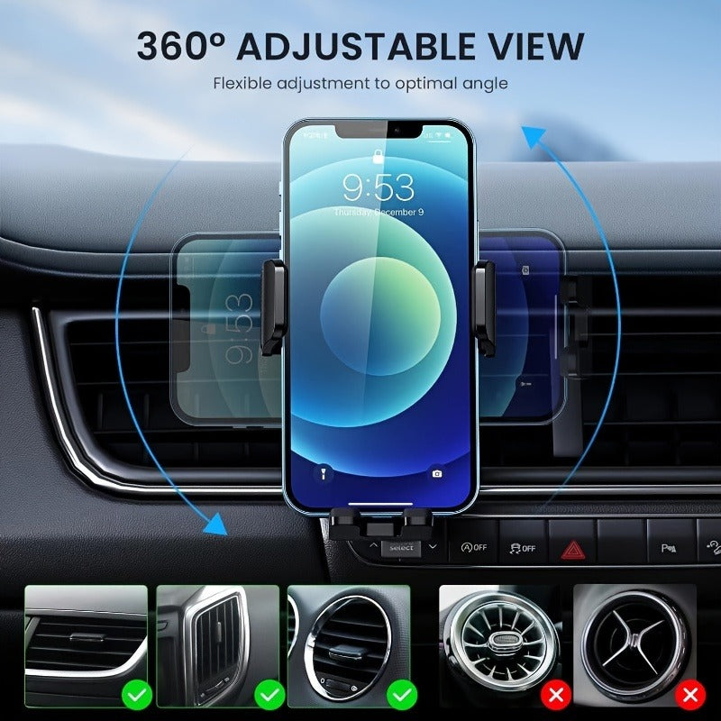360 Rotatable Car Phone Holder Securely Holds Your Phone
