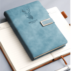 360 Page Leather Business A5 Notebook - Office Stationery Supplies