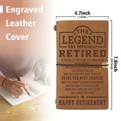 Retirement Journal Gift Leather Travel Notebook