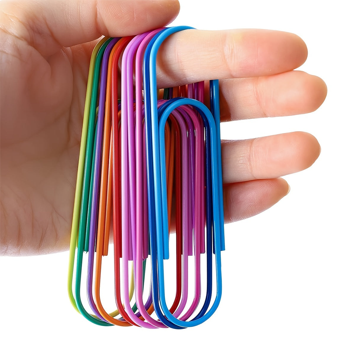 Multicolored Jumbo Coated Paper Clips 100mm - 12 or 5 Packs