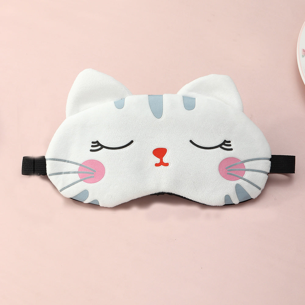 Cartoon Cat Sleep Eye Mask for Travel Rest Office
