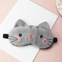 Cartoon Cat Sleep Eye Mask for Travel Rest Office