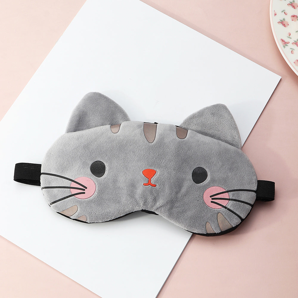 Cartoon Cat Sleep Eye Mask for Travel Rest Office