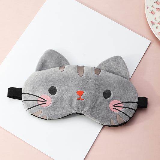 Cartoon Cat Sleep Eye Mask for Travel Rest Office