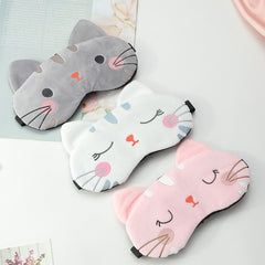 Cartoon Cat Sleep Eye Mask for Travel Rest Office