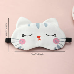 Cartoon Cat Sleep Eye Mask for Travel Rest Office