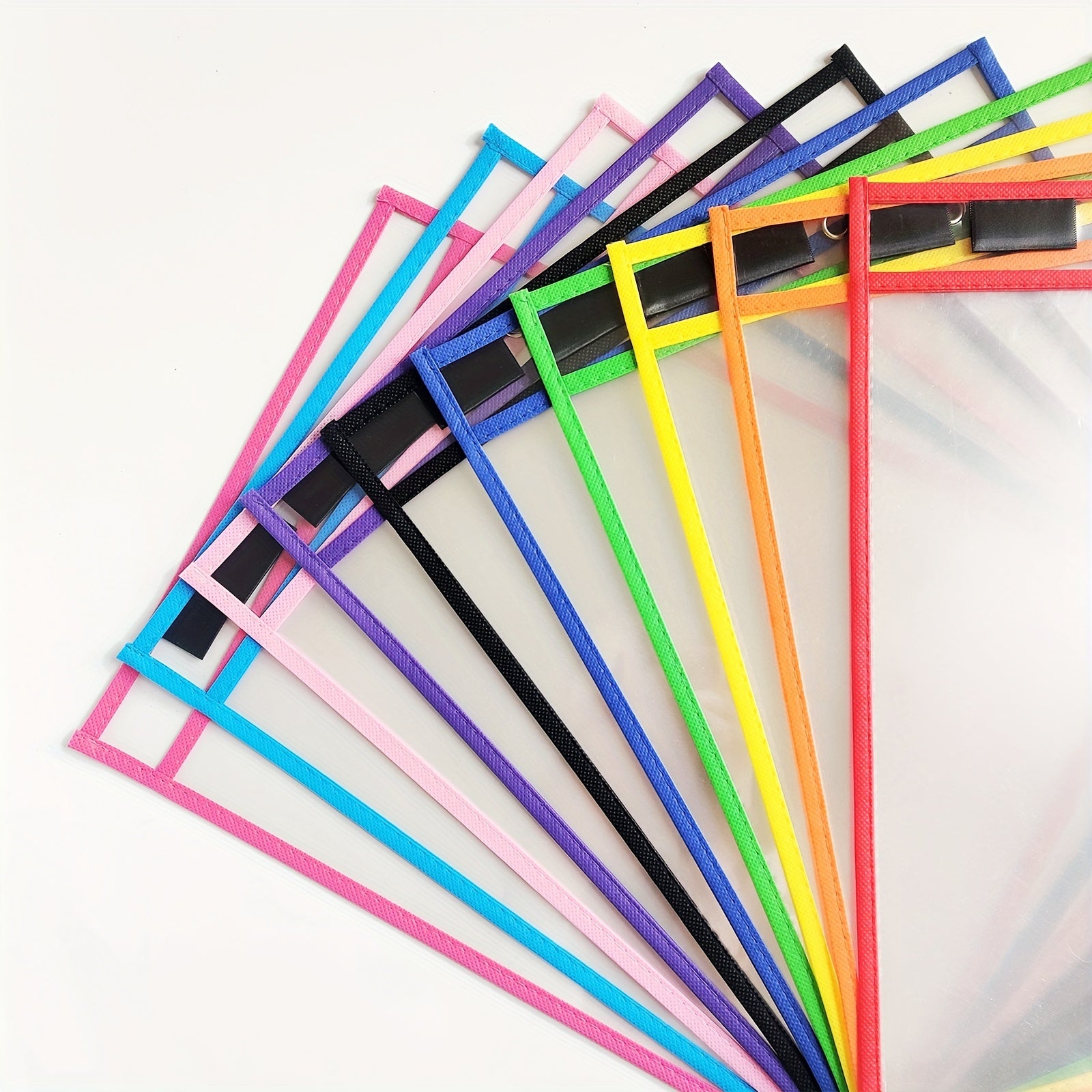 Oversized Dry Erase Pockets with Rings - Clear Plastic Sheet Protectors