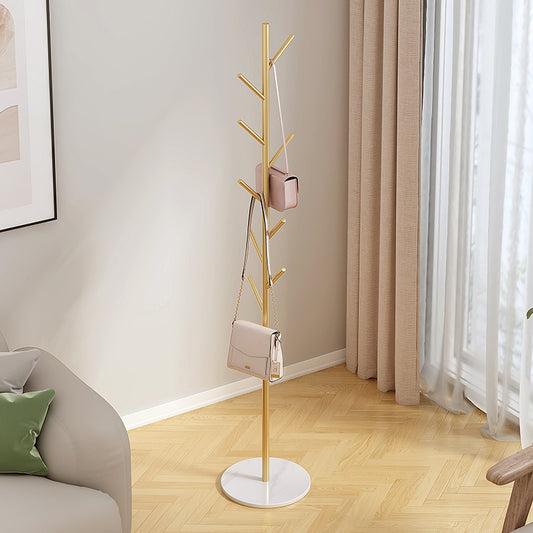 Tree Coat Rack Stand with Decorative Base for Hallway Entryway Coat