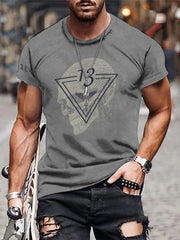 Skull 3D Digital Pattern Print Men's Graphic T shirt Short Sleeve Pullover Tops