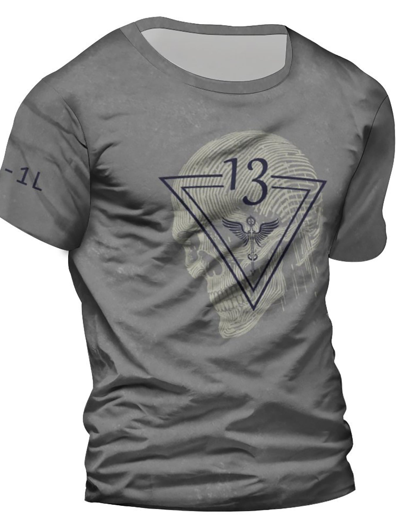 Skull 3D Digital Pattern Print Men's Graphic T shirt Short Sleeve Pullover Tops