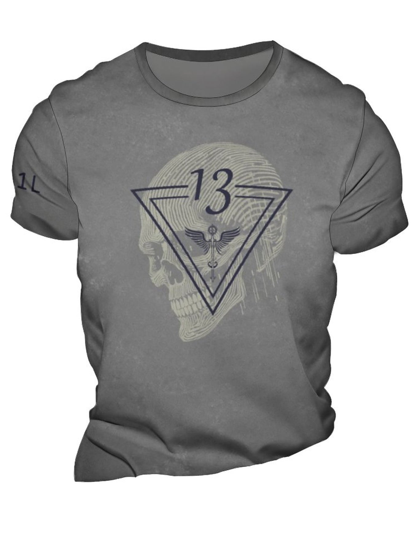 Skull 3D Digital Pattern Print Men's Graphic T shirt Short Sleeve Pullover Tops