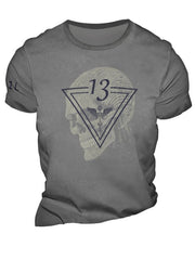 Skull 3D Digital Pattern Print Men's Graphic T shirt Short Sleeve Pullover Tops