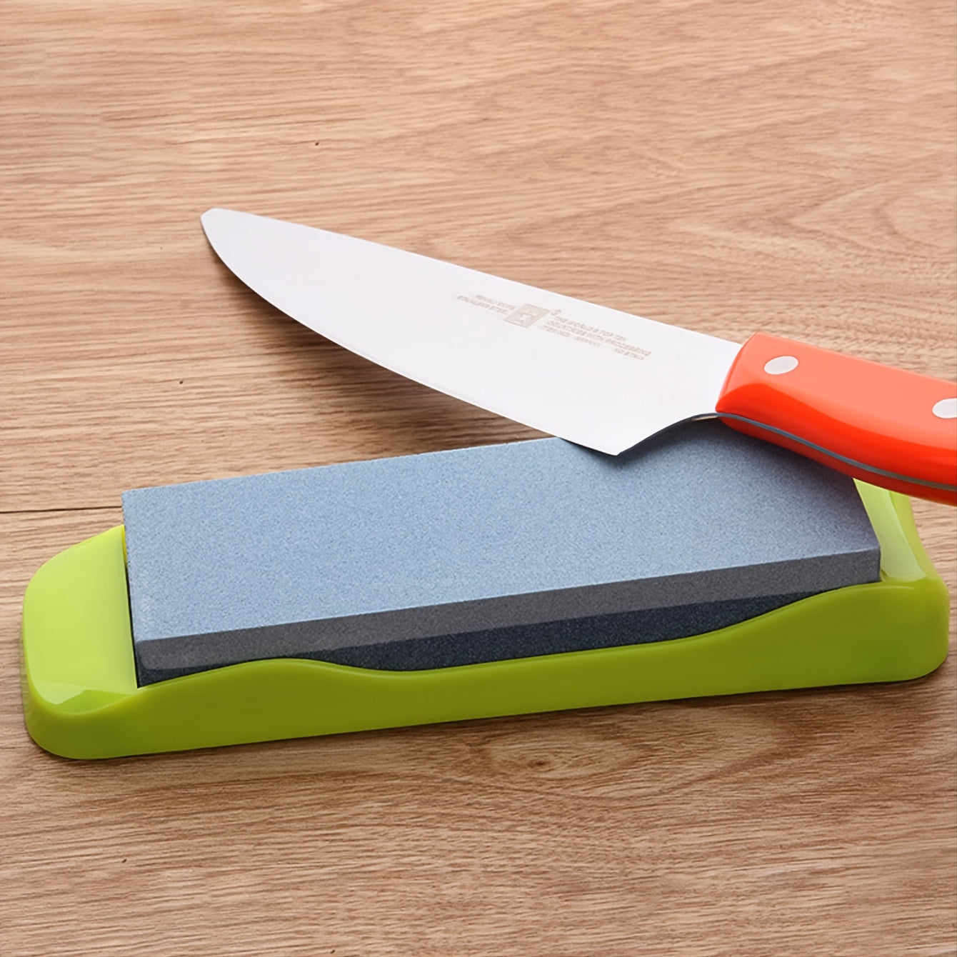 High Double Sided Grindstone for Knives & Tools, Non Slip Base