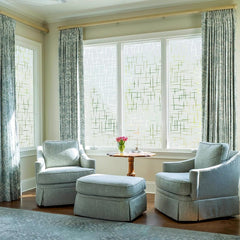 Frosted Cross Pattern Privacy Glass Non Adhesive Window Stickers