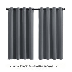 Blackout Grommet Insulated Curtains for Bedroom, Noise Reduction, 2 Panels