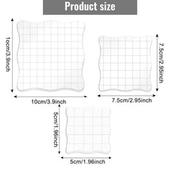 3pcs Clear Acrylic Stamp Block Kit With Grid Lines for Perfect Stamped Images