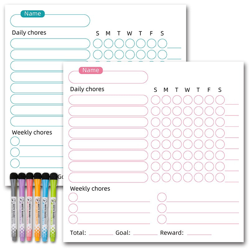Magnetic Whiteboard Reward and Chore Chart Set