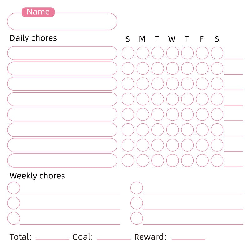 Magnetic Whiteboard Reward and Chore Chart Set