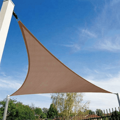 Khaki Triangle Shade Sail Sun Shelter Waterproof Awning