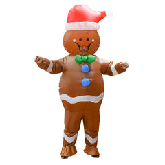 Gingerbread Man Inflatable Costume Halloween Party Cosplay Dress Up