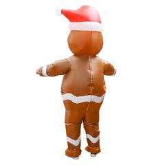 Gingerbread Man Inflatable Costume Halloween Party Cosplay Dress Up