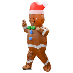 Gingerbread Man Inflatable Costume Halloween Party Cosplay Dress Up