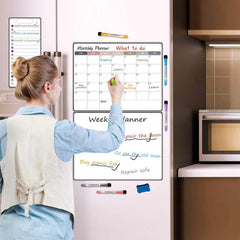 3pc Magnetic Monthly Calendar For Fridge Colorful Magnetic Whiteboard