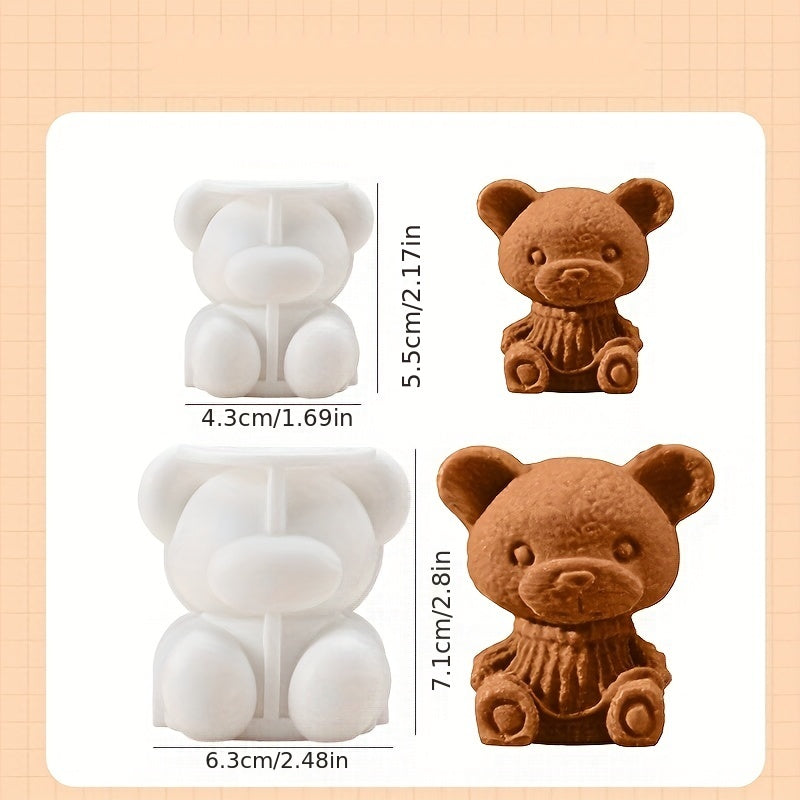 2pcs Silicone Bear Shape Ice Cube Mold - Upgrade Your Drinks!