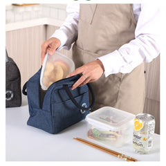 Insulated Canvas Lunch Bag Portable Food Storage Outdoor Picnic Tote