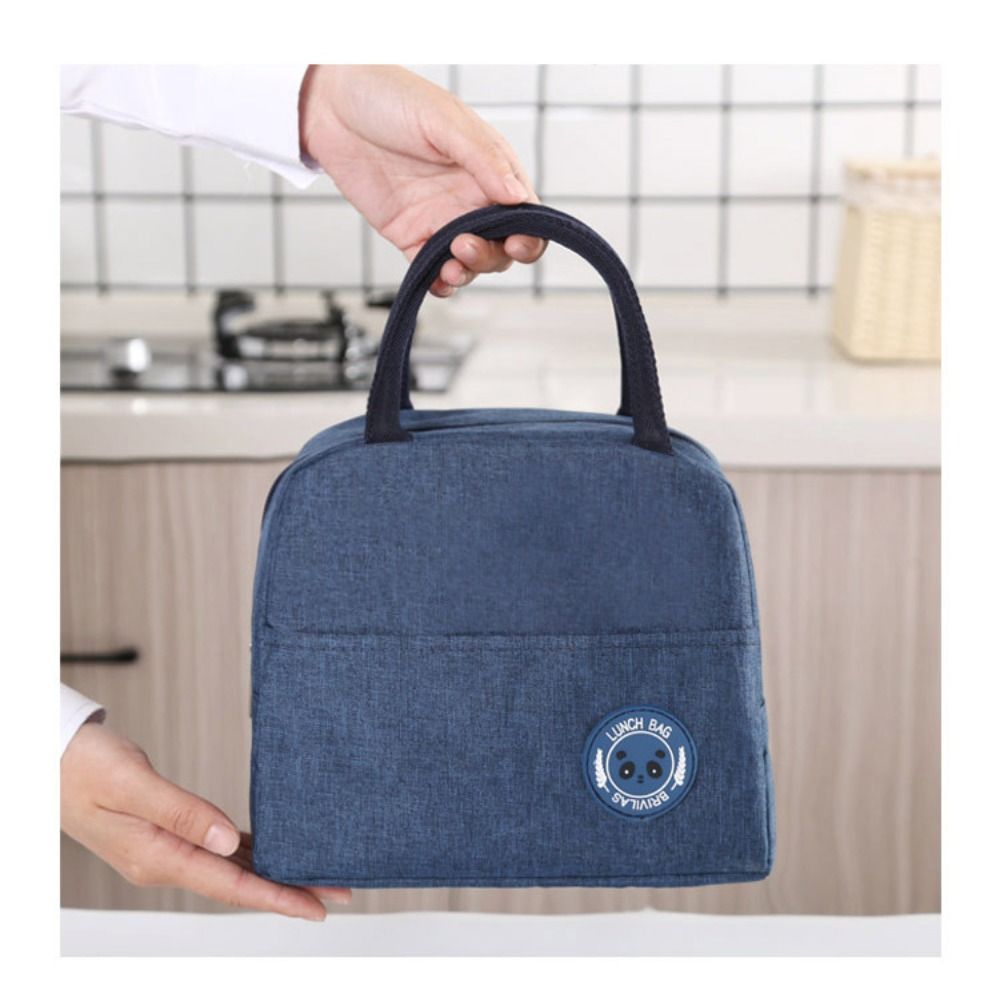 Insulated Canvas Lunch Bag Portable Food Storage Outdoor Picnic Tote