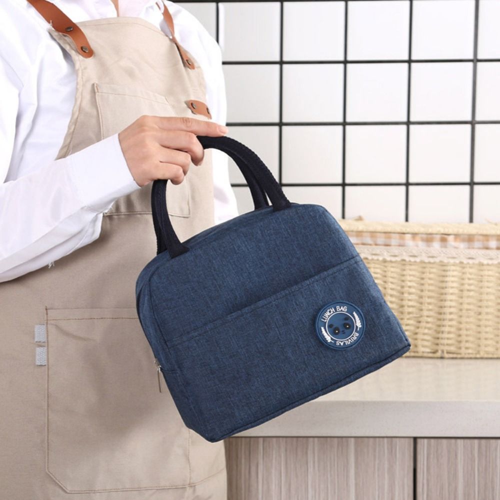 Insulated Canvas Lunch Bag Portable Food Storage Outdoor Picnic Tote