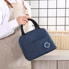 Insulated Canvas Lunch Bag Portable Food Storage Outdoor Picnic Tote