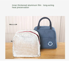 Insulated Canvas Lunch Bag Portable Food Storage Outdoor Picnic Tote
