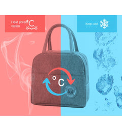 Insulated Canvas Lunch Bag Portable Food Storage Outdoor Picnic Tote