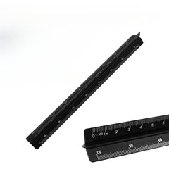 Colorful Aluminum Triangular Scale Ruler 1 20 1 125 Metal Drafting Tool