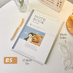 B5 Thick Horizontal Line Notebook Crystal Binder Non-slip Hand Journal