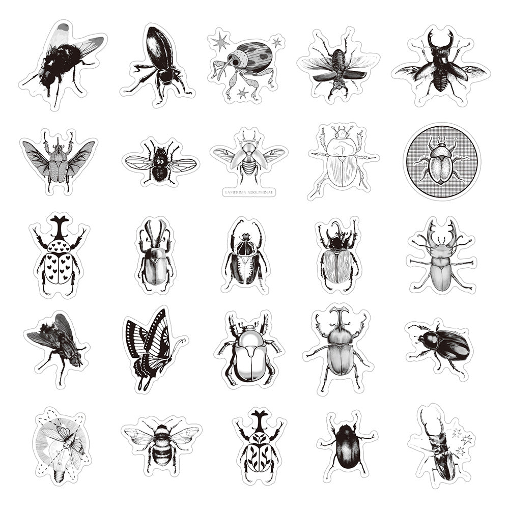 68pcs Insect Elk Waterproof Stickers Pack for DIY - Teens Girls