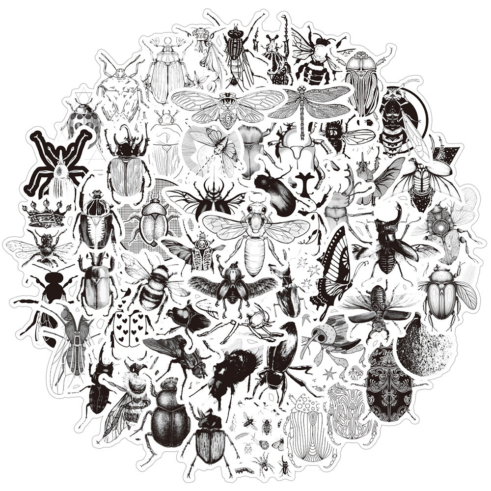 68pcs Insect Elk Waterproof Stickers Pack for DIY - Teens Girls